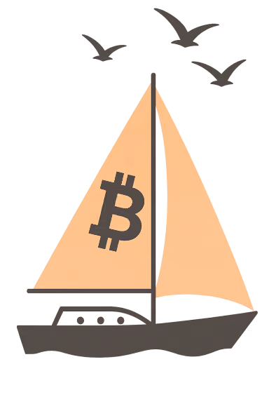 Bitcoin boat sailing